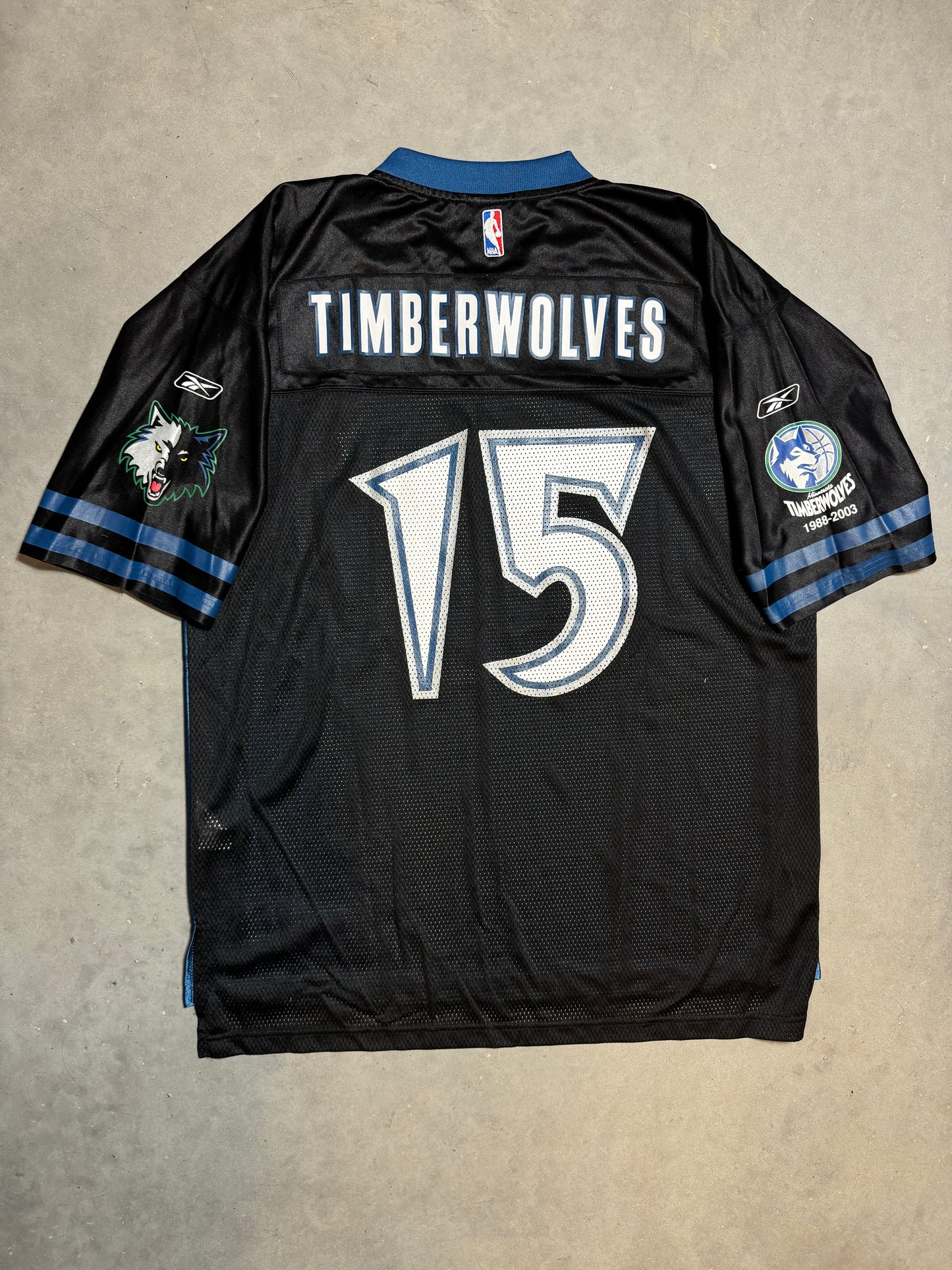 2003 Minnesota Timberwolves Vintage Reebok 15th Anniversary NBA  Football Jersey (XL)