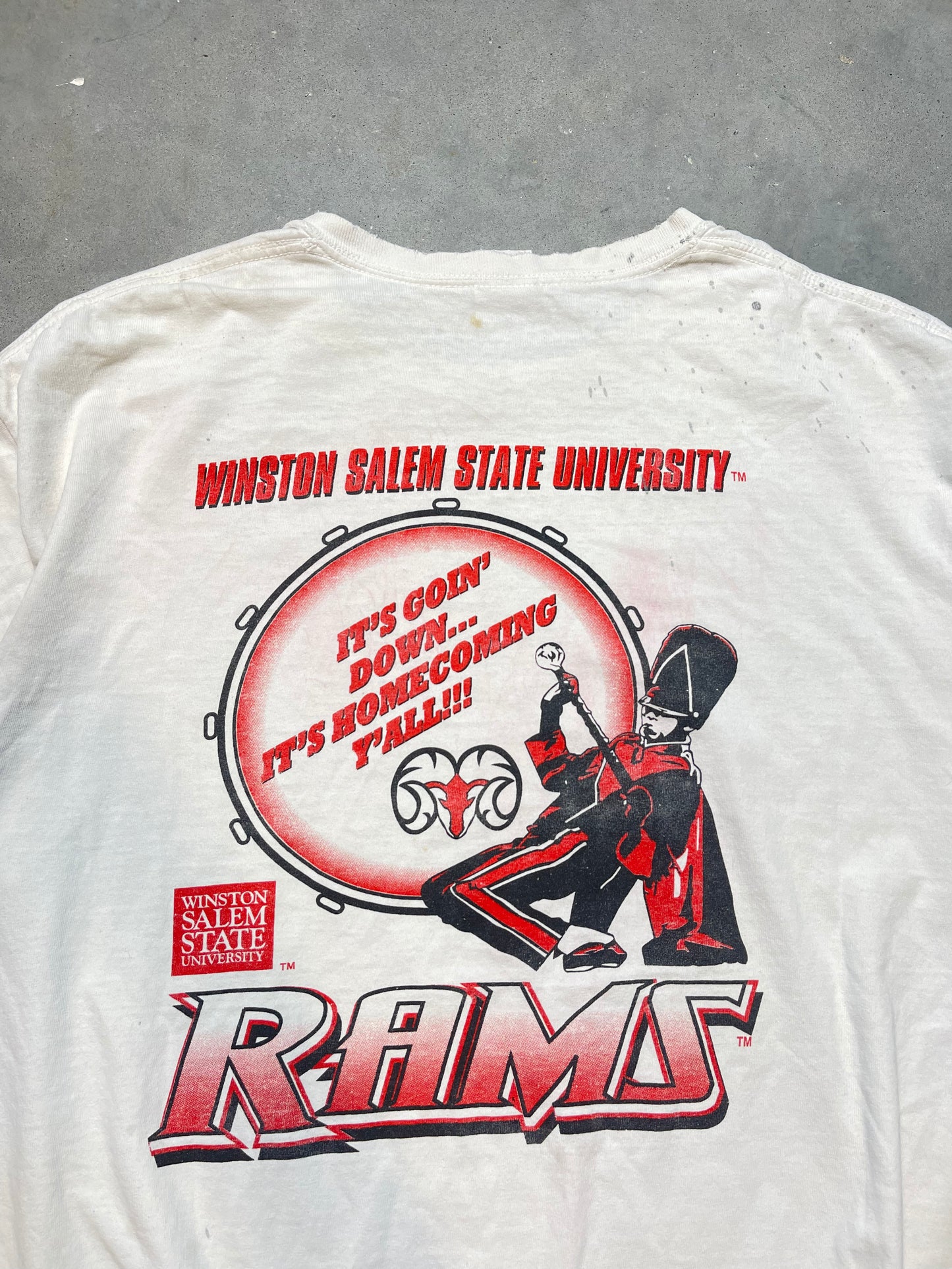 00’s Winston-Salem State Rams Homecoming Vintage HBCU Tee (XL)