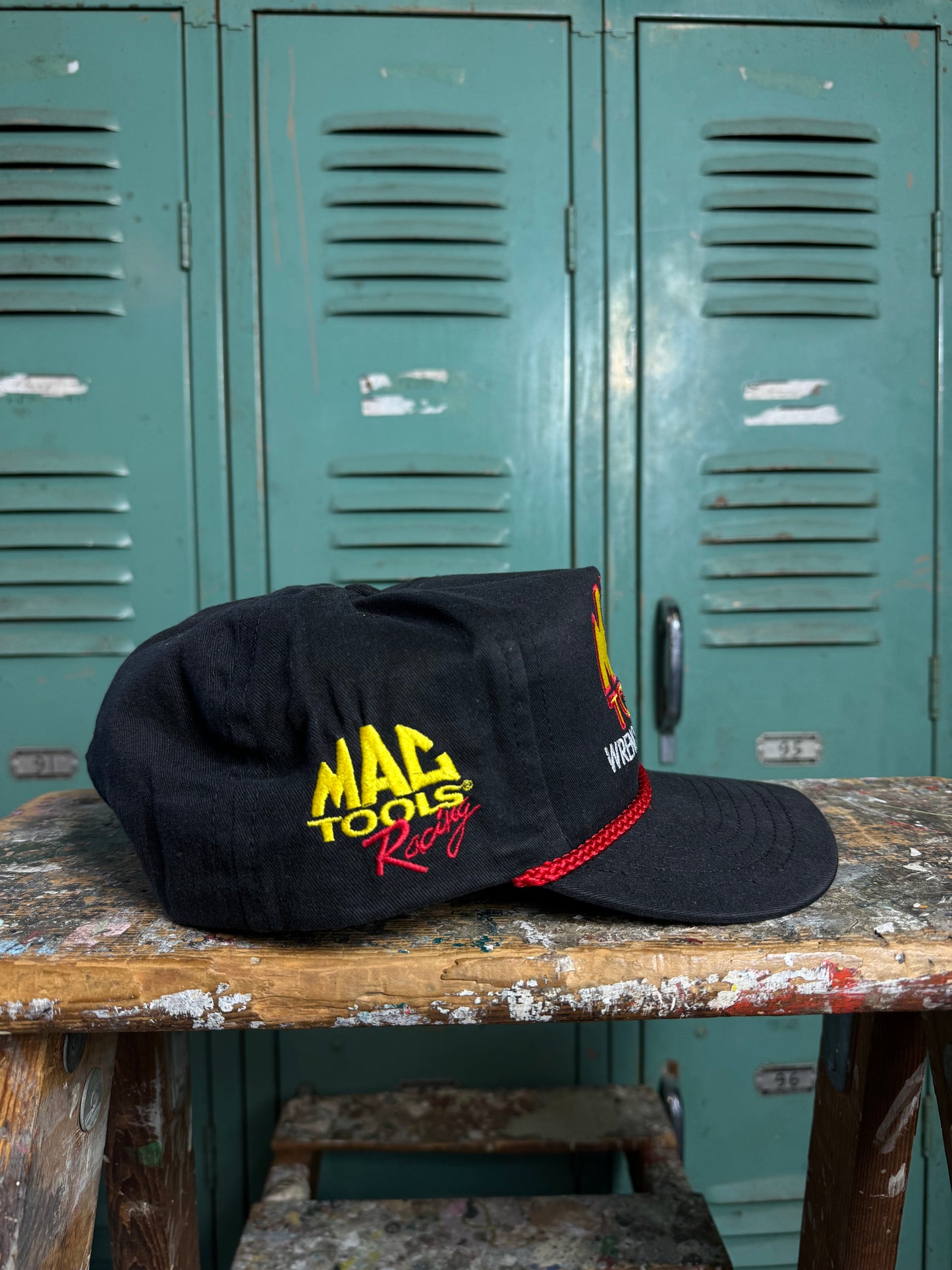 1996 MAC Tools Racing Vintage NASCAR Rope Trucker Snapback Hat (OSFA)