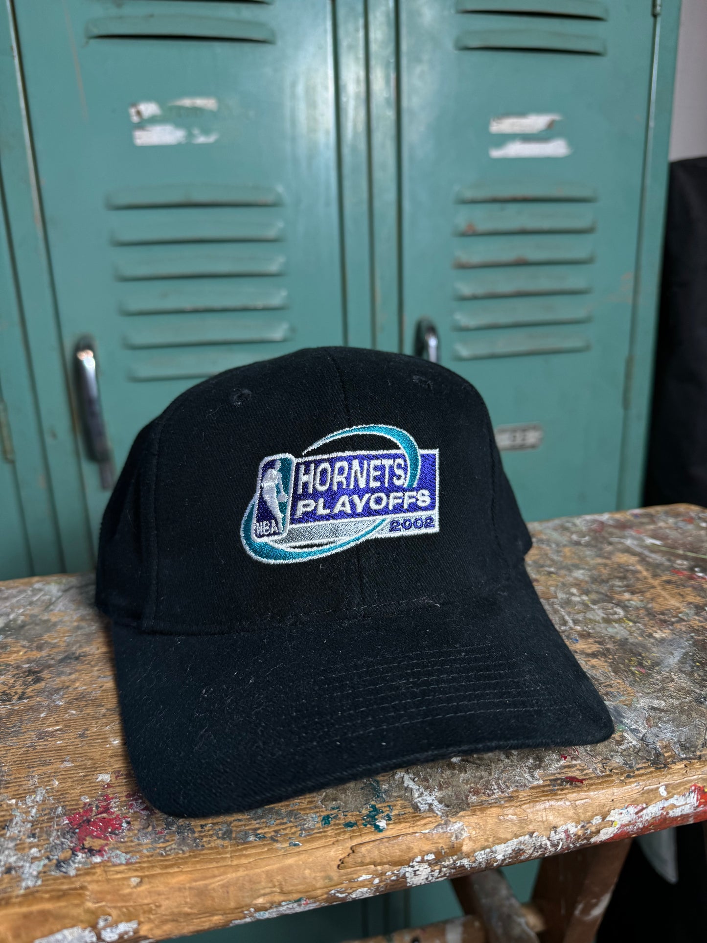 2002 Charlotte Hornets Vintage NBA Playoffs Strapback Hat (OSFA)