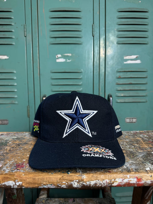 90’s Dallas Cowboys Super Bowl Victories Patch NFL Snapback Hat (OSFA)