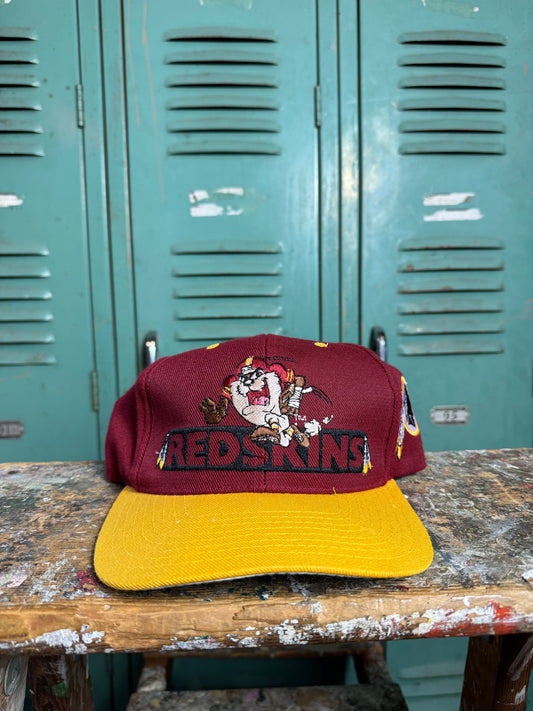 90’s Washington Redskins x Taz Vintage Multi Logo NFL Snapback Hat (OSFA)