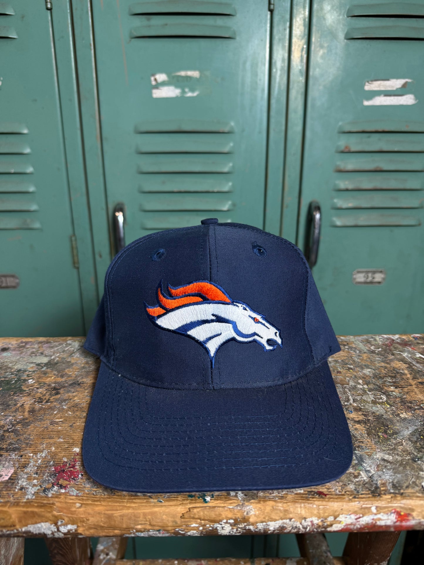 90’s Denver Broncos Vintage Plain Logo NFL Snapback Hat (OSFA)