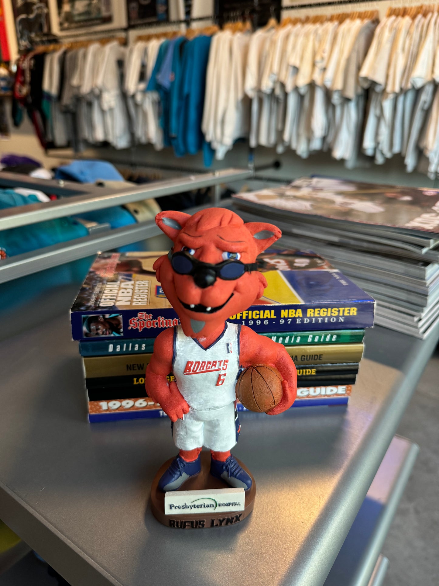 00’s Charlotte Bobcats Rufus Lynx Vintage NBA Mascot Bobblehead