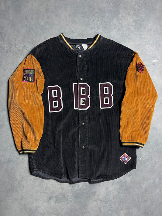 90’s Birmingham Black Barons Vintage Negro League Baseball Whale Corduroy Jacket (XXL)