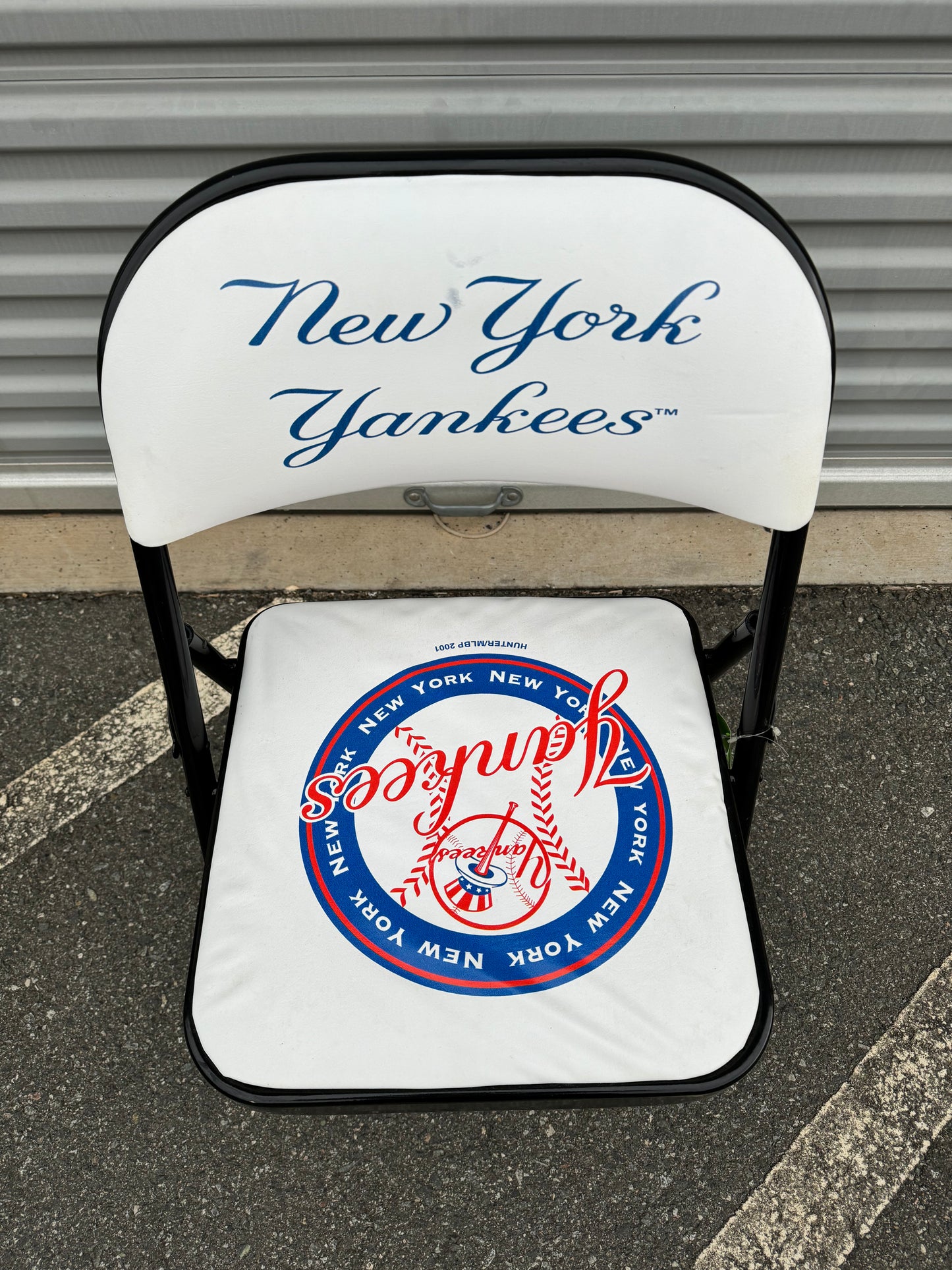 2001 New York Yankees Vintage Big Logo White Man Cave MLB Sports Chair