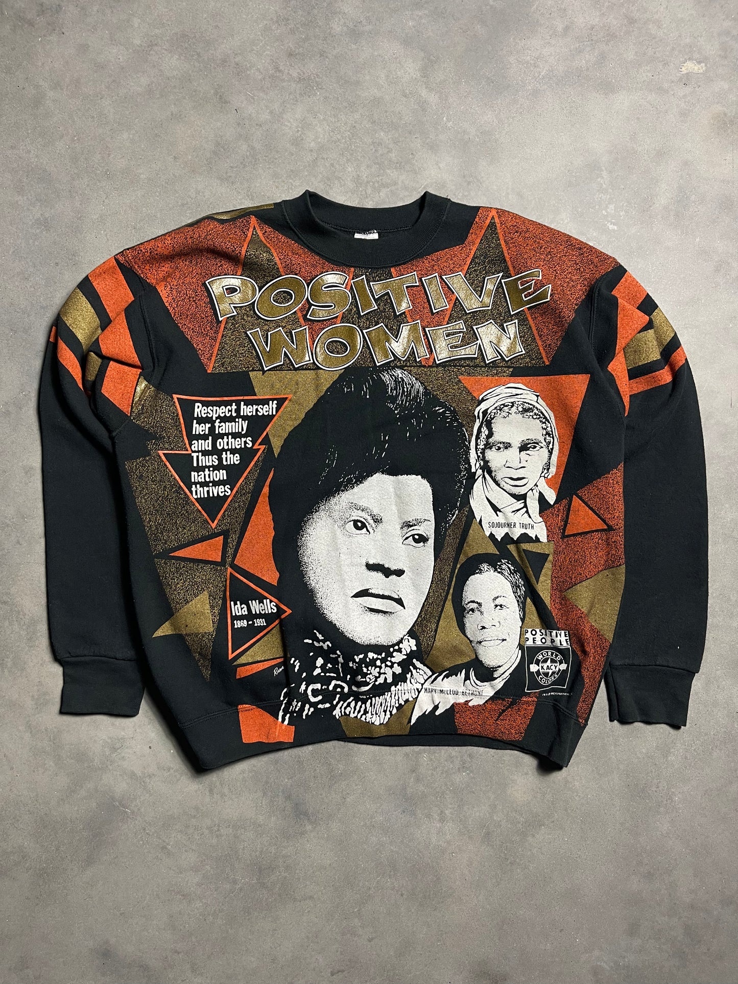 90’s Kacy Colors Positive African American Women All Over Print Crewneck (XL)