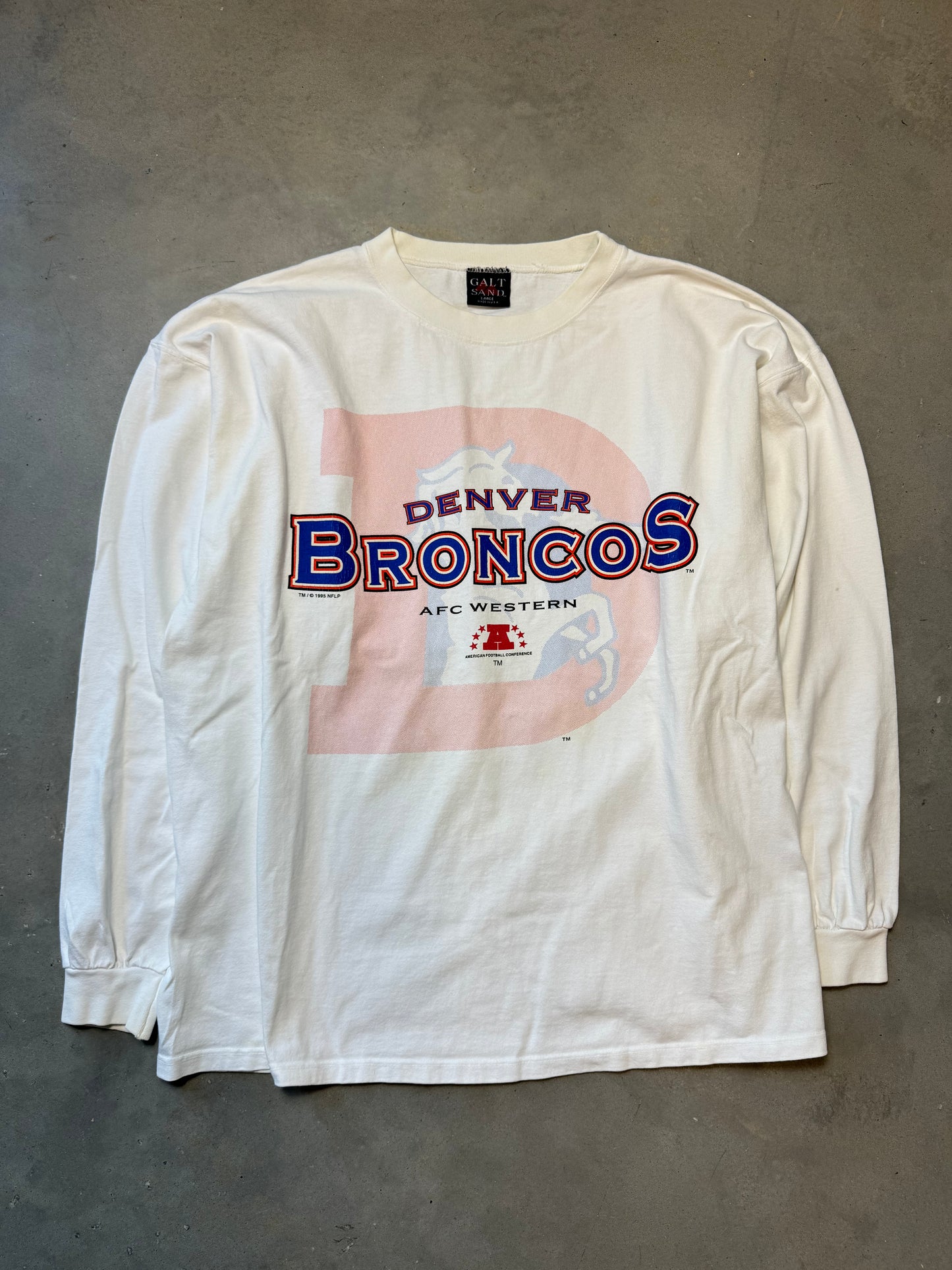 1995 Denver Broncos Vintage NFL Longsleeve Tee (Large)