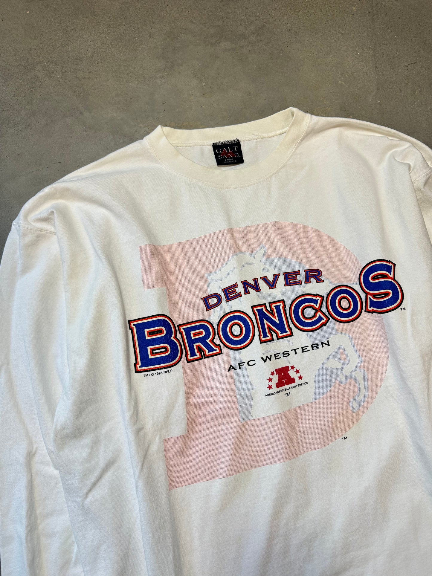 1995 Denver Broncos Vintage NFL Longsleeve Tee (Large)