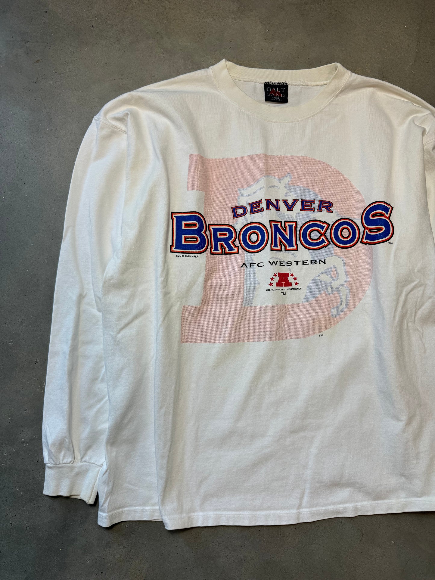 1995 Denver Broncos Vintage NFL Longsleeve Tee (Large)