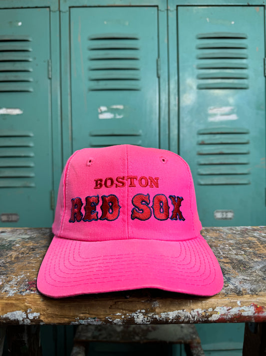 90’s Boston Red Sox Vintage Twins Enterprises Pink MLB Snapback Hat (OSFA)