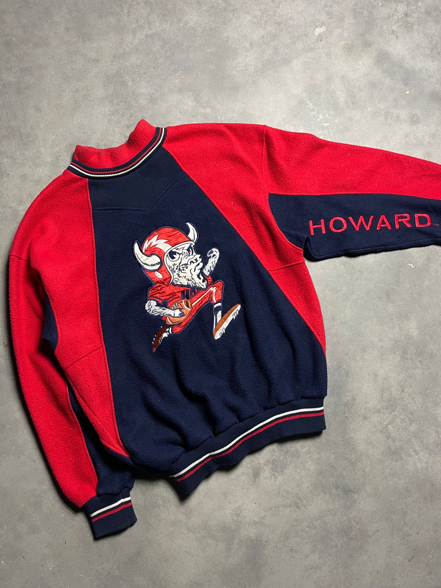 90’s Howard University Bisons Vintage Fleece HBCU Pullover Crewneck (XL)