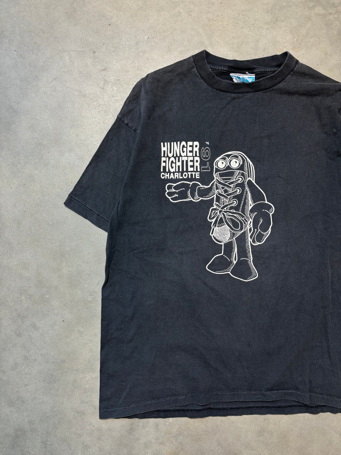 1991 Hunger Fighter Charlotte Faded Marathon Running Tee (XL)