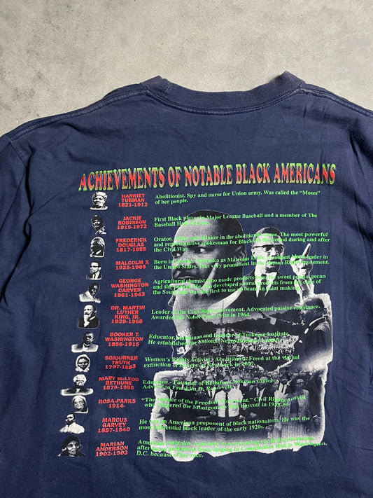 2000 Black History The New Millennium Navy Vintage Tee (XL)