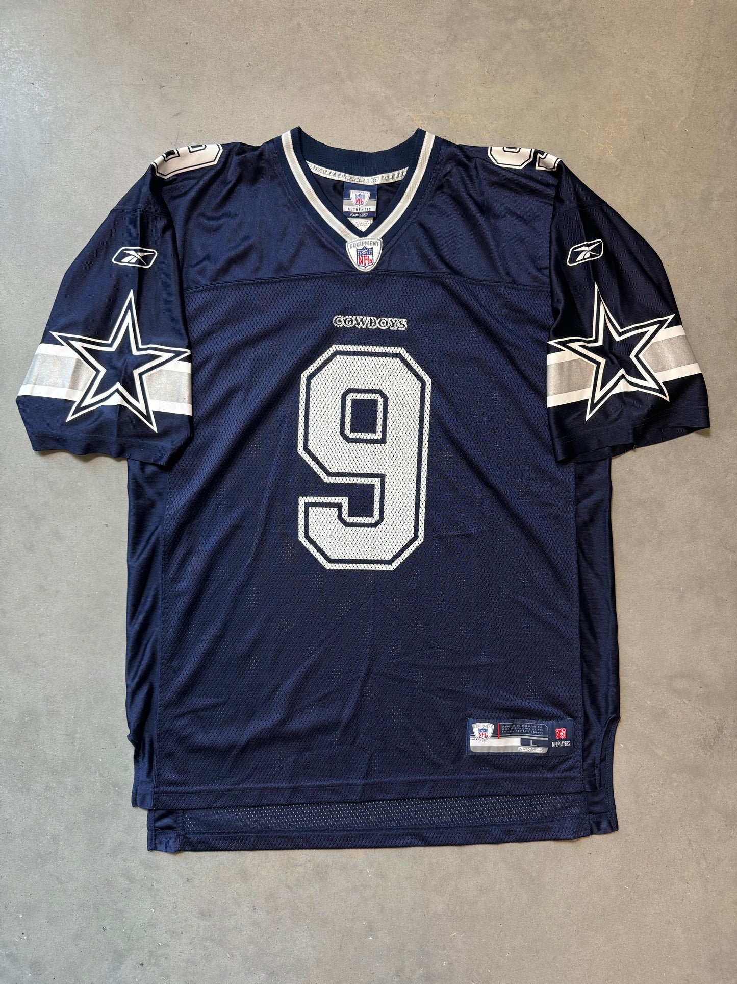 00 s Dallas Cowboys Tony Romo Vintage Reebok NFL Jersey Large