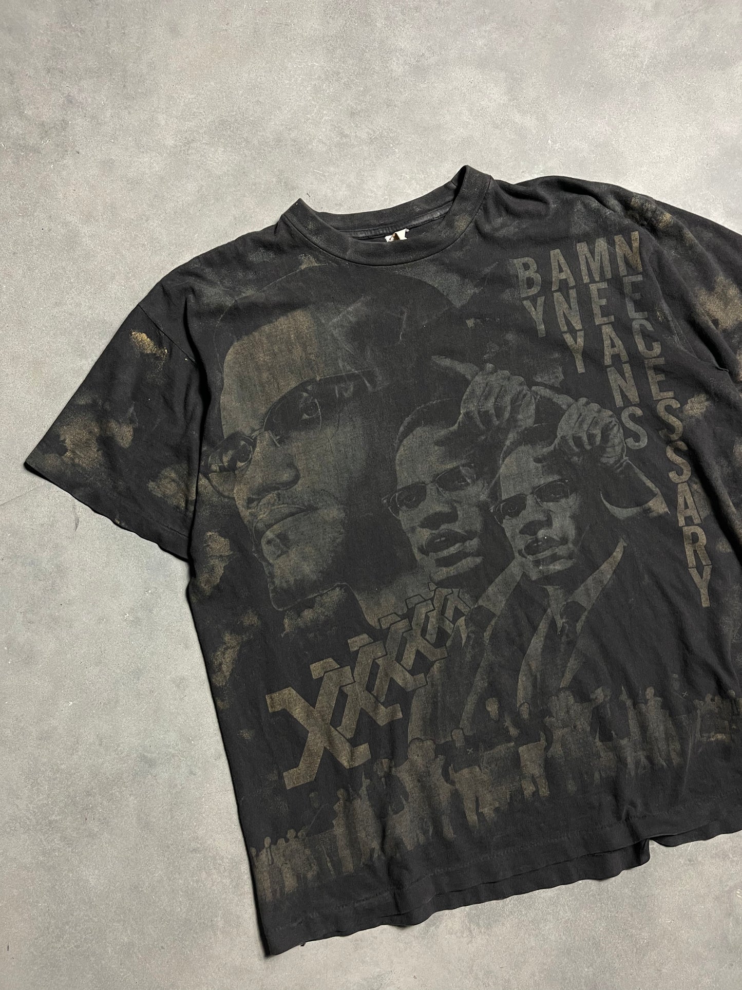 90’s Malcolm X By Any Means Necessary Vintage Tee (