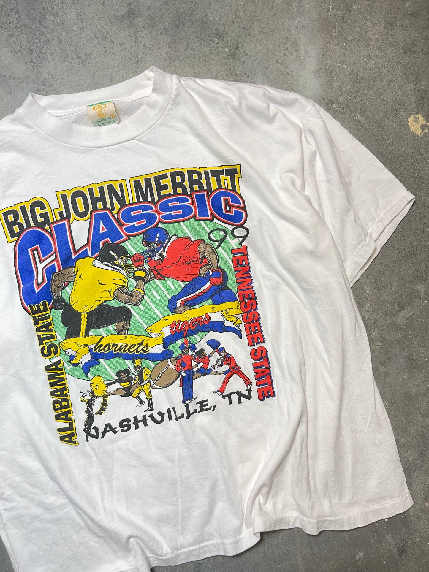 1999 Big John Merritt Classic Alabama State vs. Tennessee State Vintage HBCU Tee (XL)