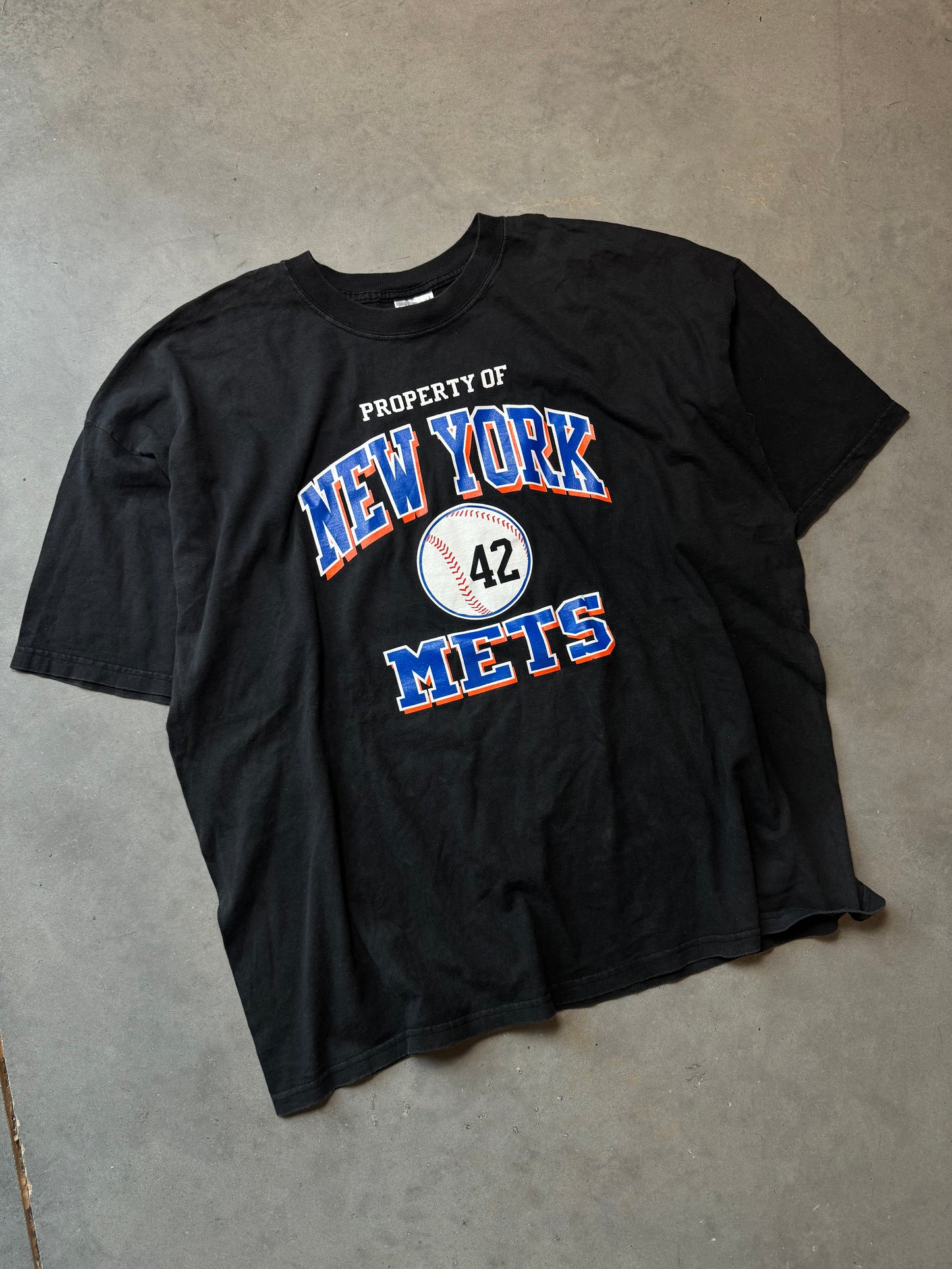 90’s New York Mets Team Issued Practice Tee Jackie Robinson Day Vintage MLB Tee (XXL)