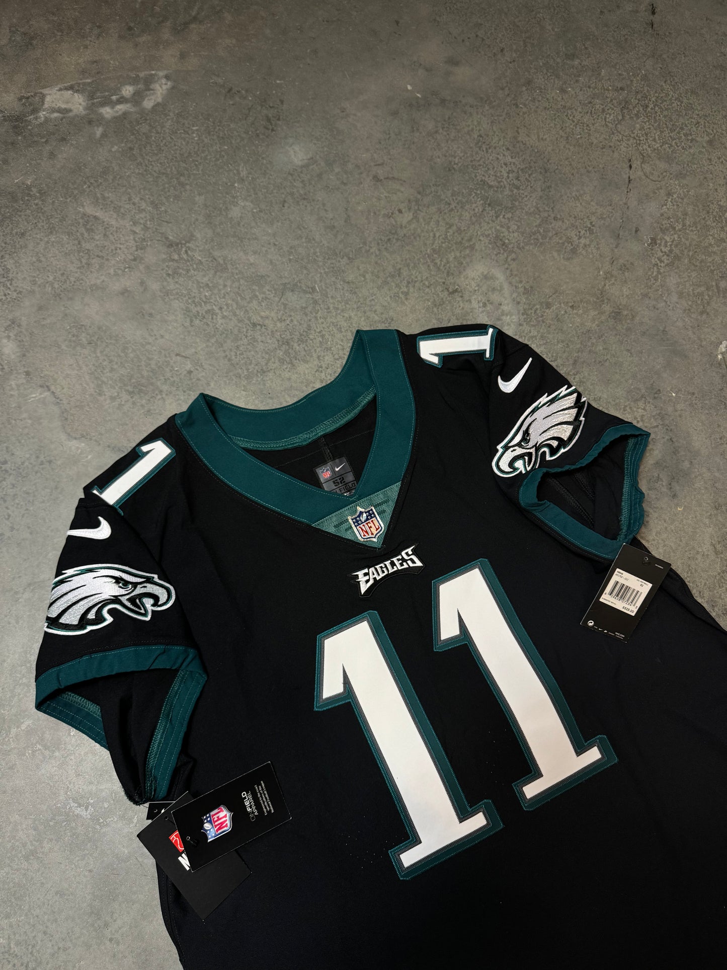 2019 Philadelphia Eagles Carson Wentz Black Alternate Nike Vapor Elite Authentic NFL Jersey - Deadstock (52/XXL)