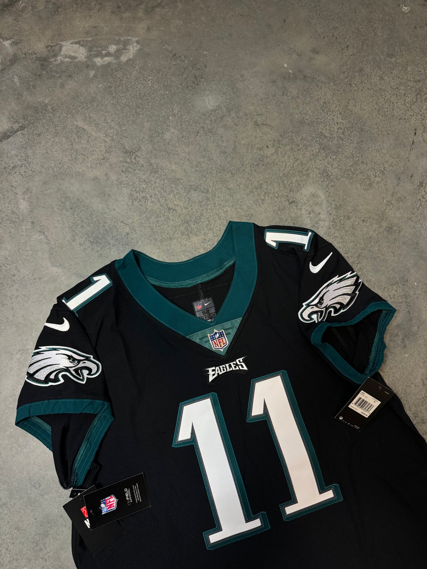 2019 Philadelphia Eagles Carson Wentz Black Alternate Nike Vapor Elite Authentic NFL Jersey - Deadstock (52/XXL)