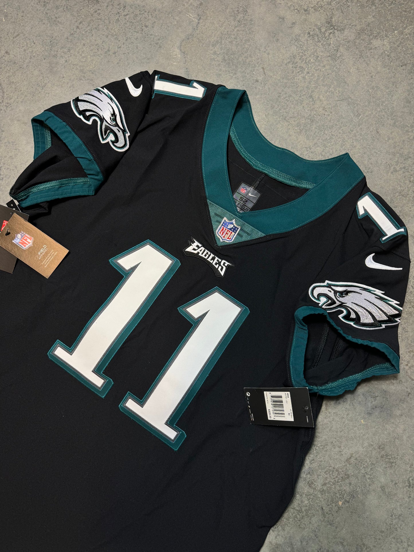 2019 Philadelphia Eagles Carson Wentz Black Alternate Nike Vapor Elite Authentic NFL Jersey - Deadstock (52/XXL)