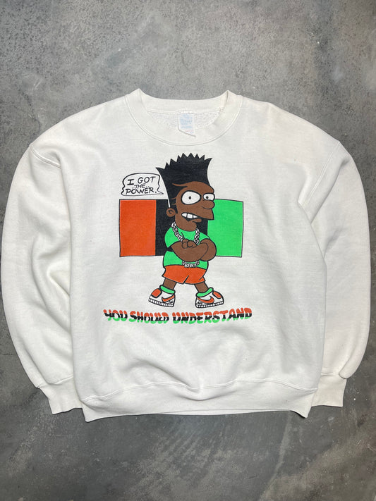 90’s Black Bart Simpson Vintage Crewneck (Large)