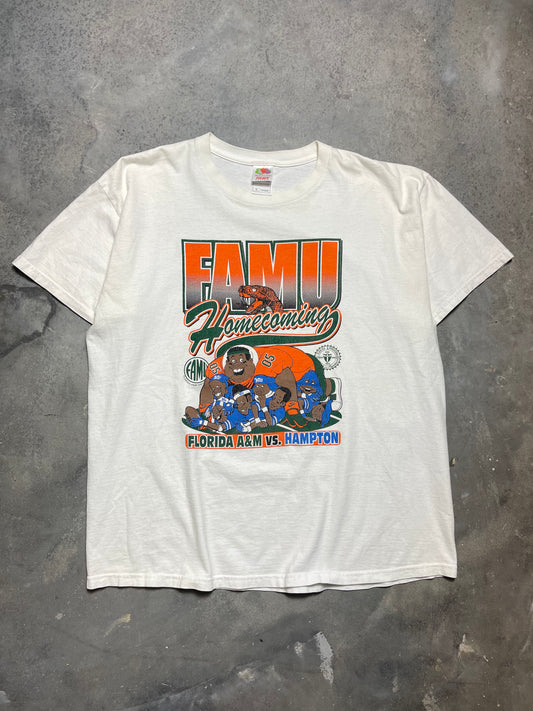 2005 FAMU Rattlers vs. Hampton Pirates Homecoming Fat Albert Vintage HBCU Tee (XL)