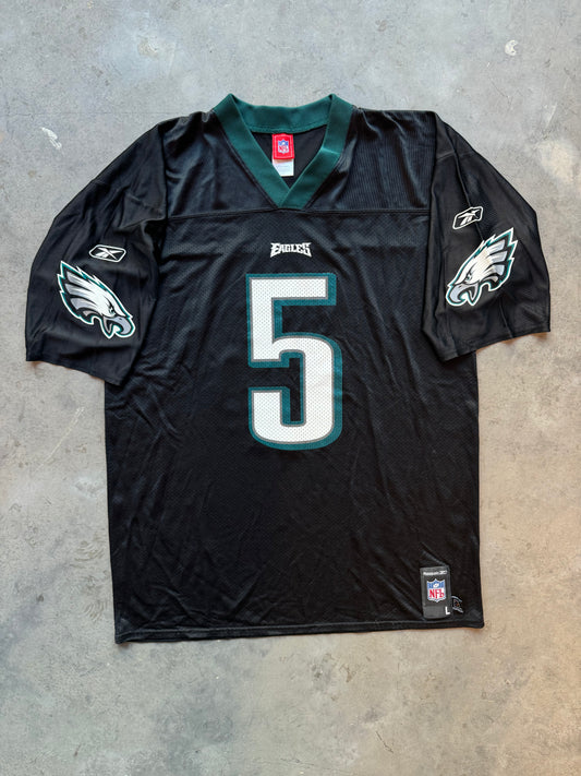 00’s Philadelphia Eagles Donovan McNabb Black Alternate Vintage Reebok NFL Jersey (Large)