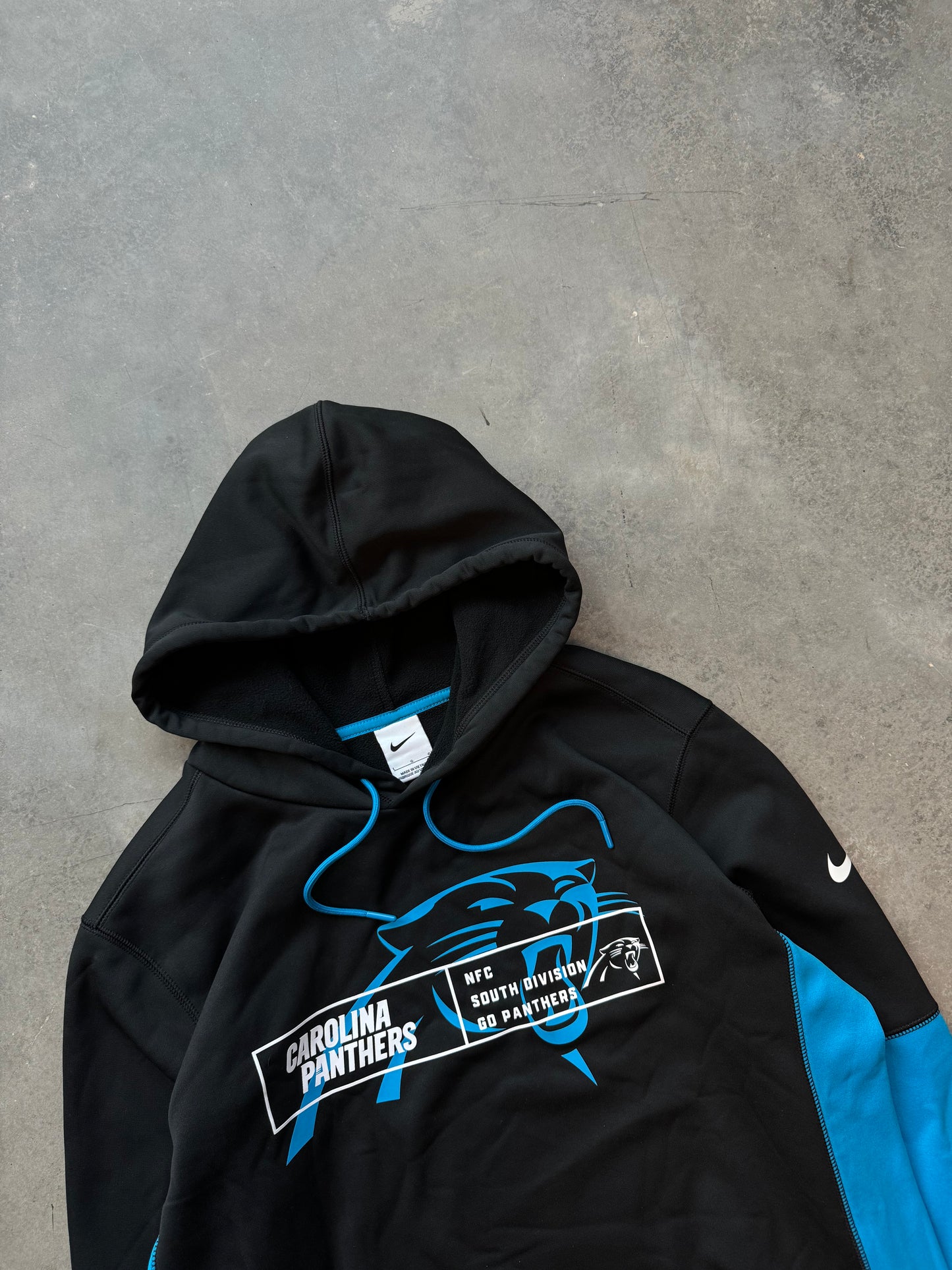 2023 Carolina Panthers Black Nike NFC South Hoodie (Large)