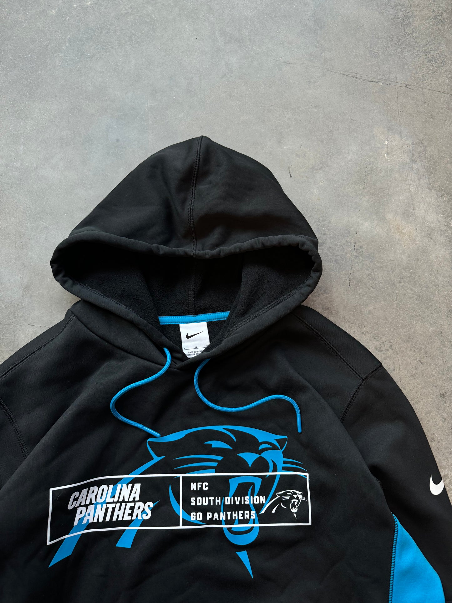 2023 Carolina Panthers Black Nike NFC South Hoodie (Large)