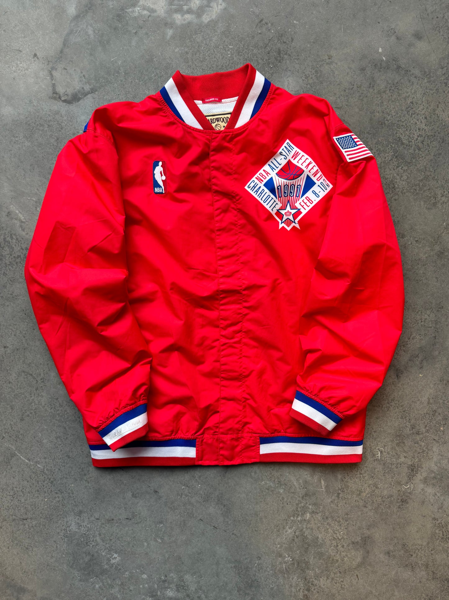 1991 Charlotte NBA All Star Western Conference Mitchell & Ness Authentic Warm Up Jacket 2018 Release (48/XL)