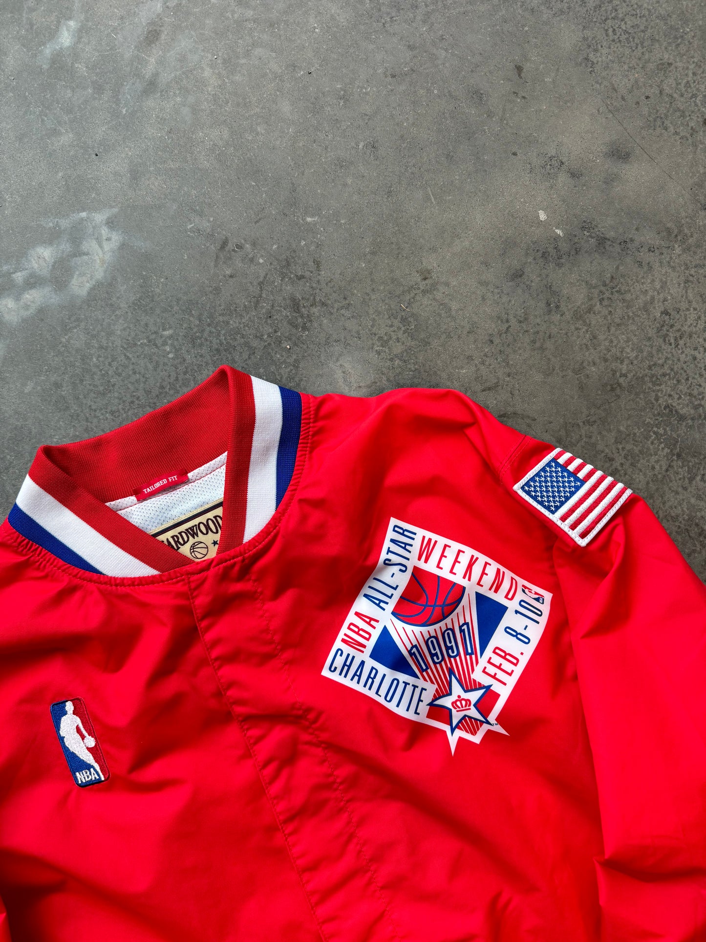 1991 Charlotte NBA All Star Western Conference Mitchell & Ness Authentic Warm Up Jacket 2018 Release (48/XL)