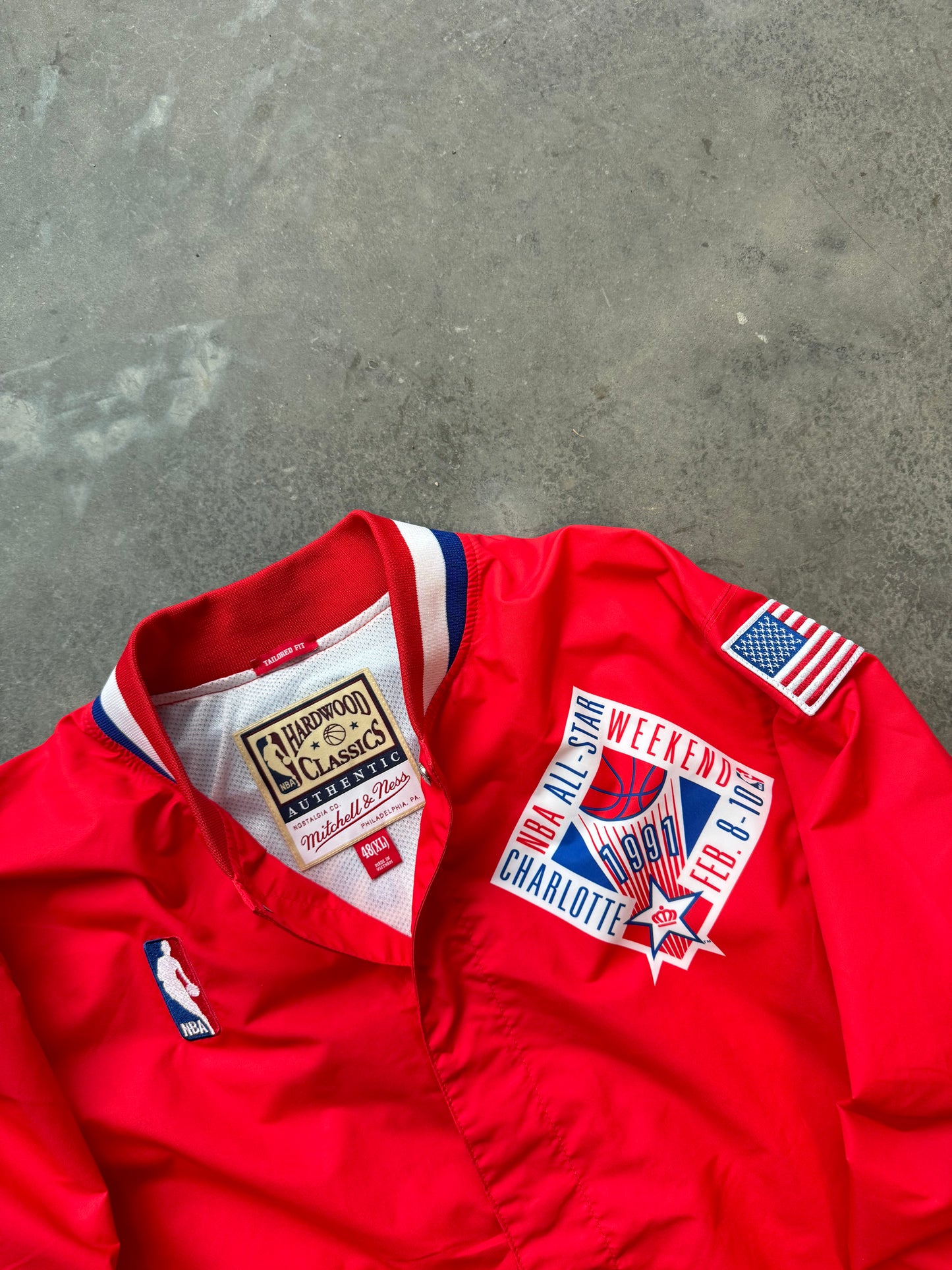 1991 Charlotte NBA All Star Western Conference Mitchell & Ness Authentic Warm Up Jacket 2018 Release (48/XL)