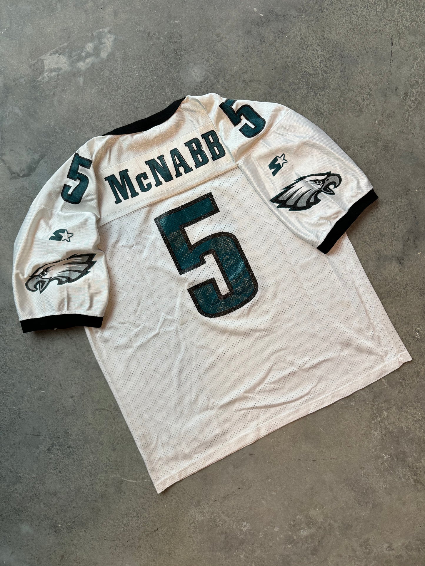 1998 Philadelphia Eagles Donovan McNabb White Starter NFL Jersey (52/XL)