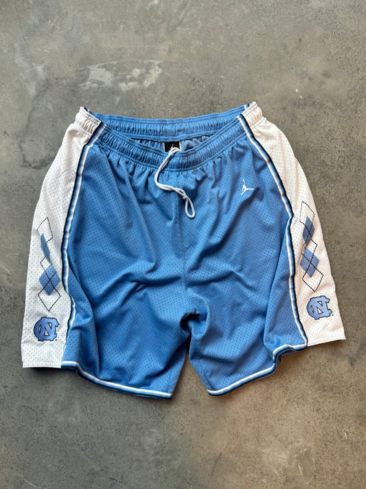 00’s UNC North Carolina Tarheels Vintage Jordan College Authentic Basketball Shorts (XL/36”)