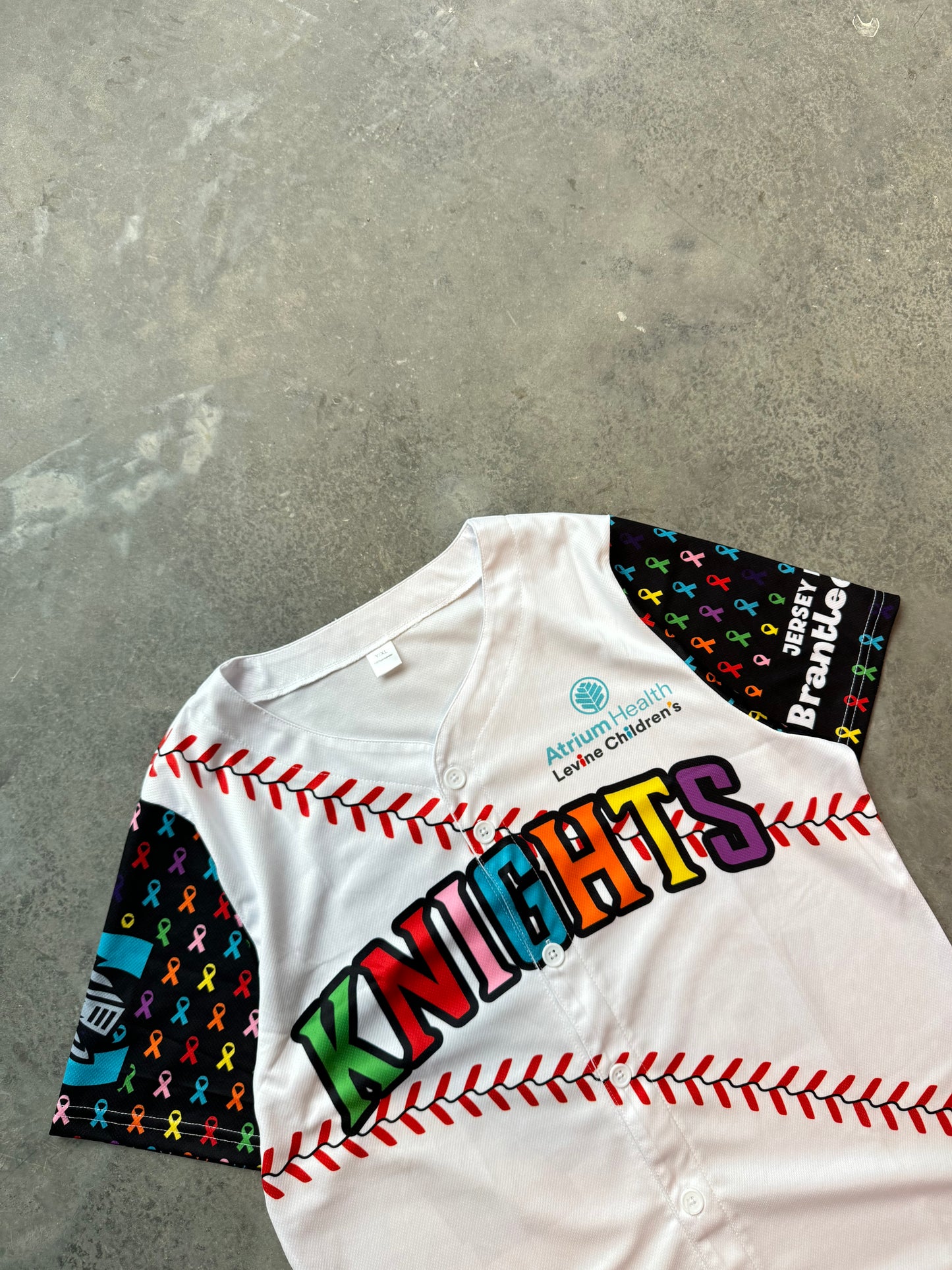 Charlotte Knights x Levine’s Children Hospital Fan Made Brantlee Custom MiLB Baseball Jersey (Youth Large)