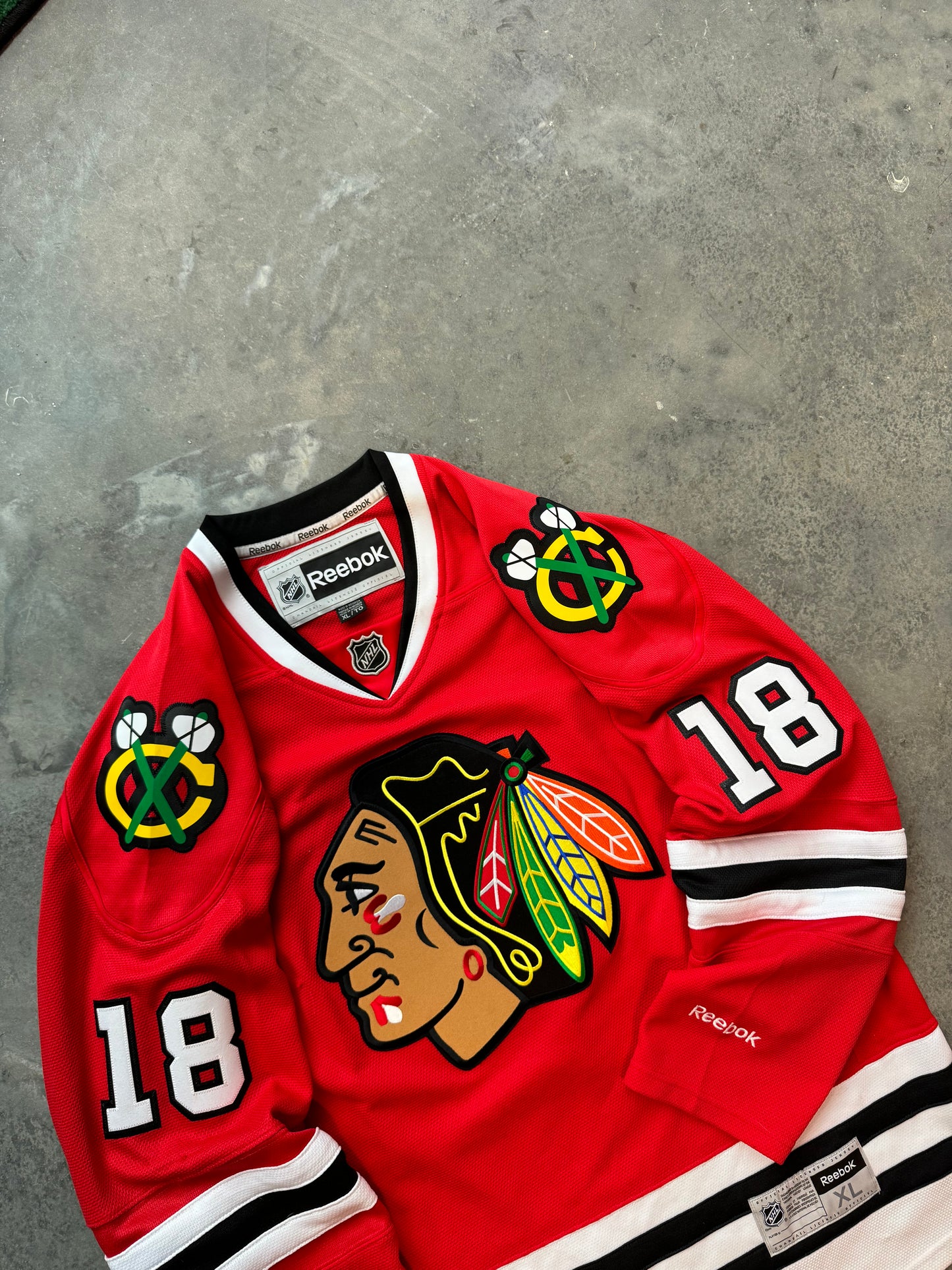 2015 Chicago Blackhawks Denis Savard Red Reebok Fully Embroidered NHL Hockey Jersey (XL)