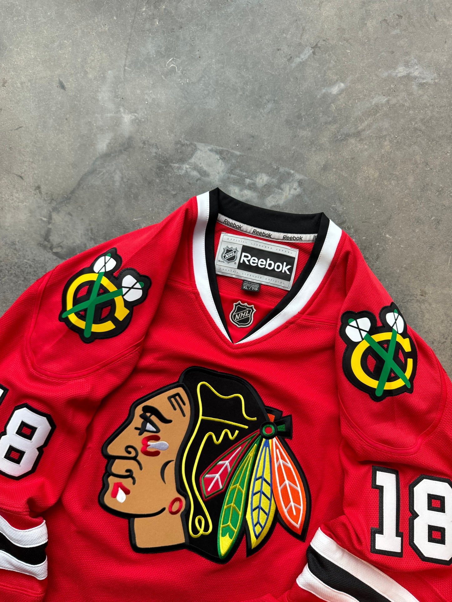 2015 Chicago Blackhawks Denis Savard Red Reebok Fully Embroidered NHL Hockey Jersey (XL)