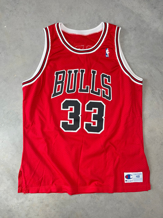 90’s Chicago Bulls Scottie Pippen Vintage Champion Authentic NBA Jersey (48/XL)