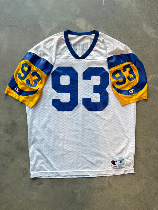 90’s St. Louis Rams Kevin Carter Vintage White Champion NFL Jersey (48/XL)