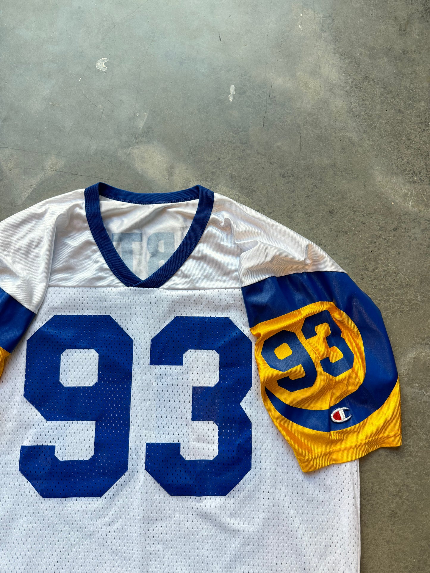90’s St. Louis Rams Kevin Carter Vintage White Champion NFL Jersey (48/XL)