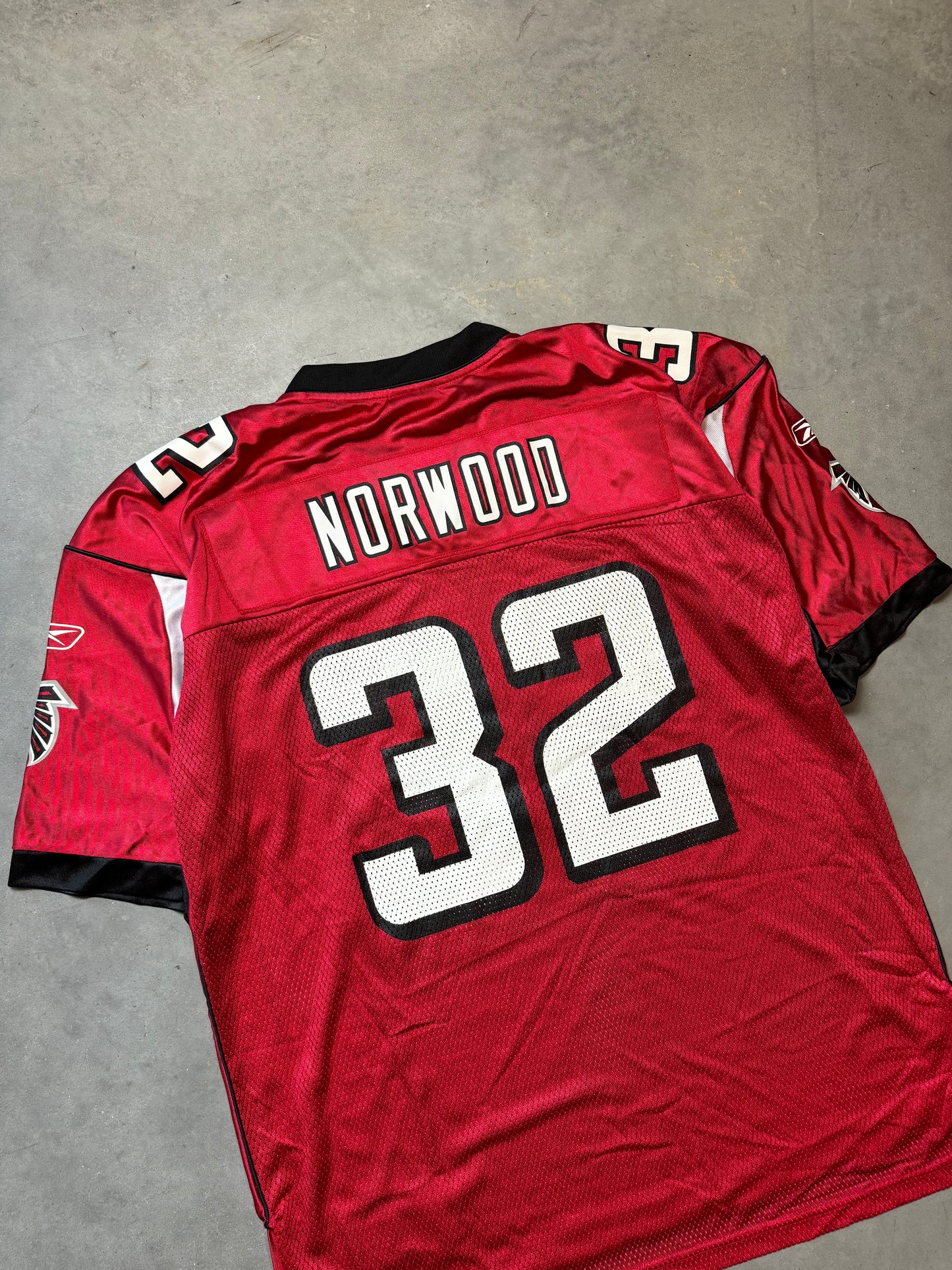 00’s Atlanta Falcons Jerious Norwood Vintage Reebok NFL Jersey (Large)