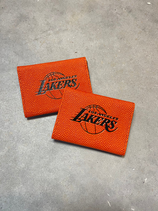 90’s Los Angeles Lakers x Spaulding Real Basketball Leather NBA Wallet - Brand New