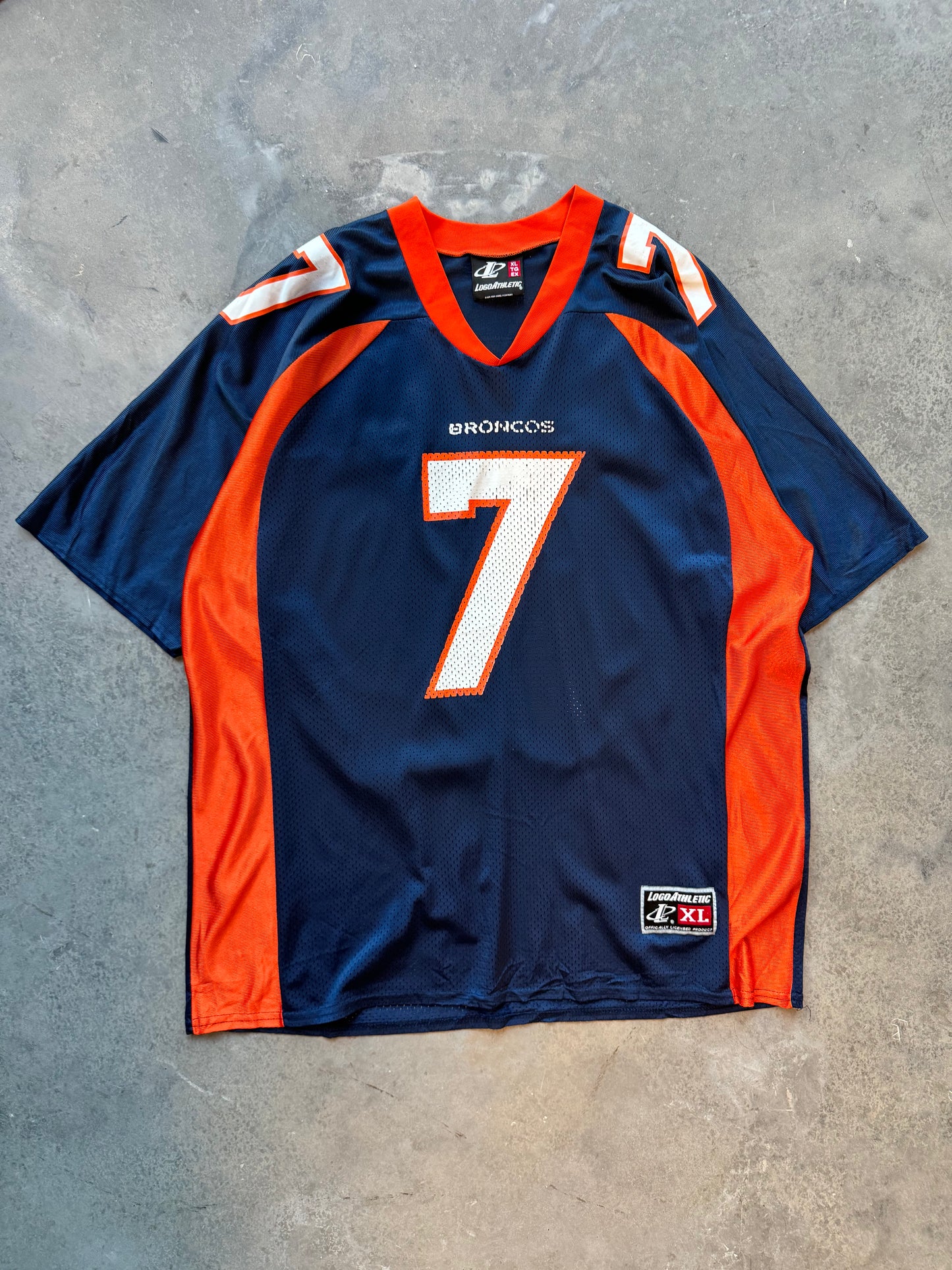 1998 Denver Broncos John Elway Vintage Navy Blue Logo Athletic NFL Jersey (XL)