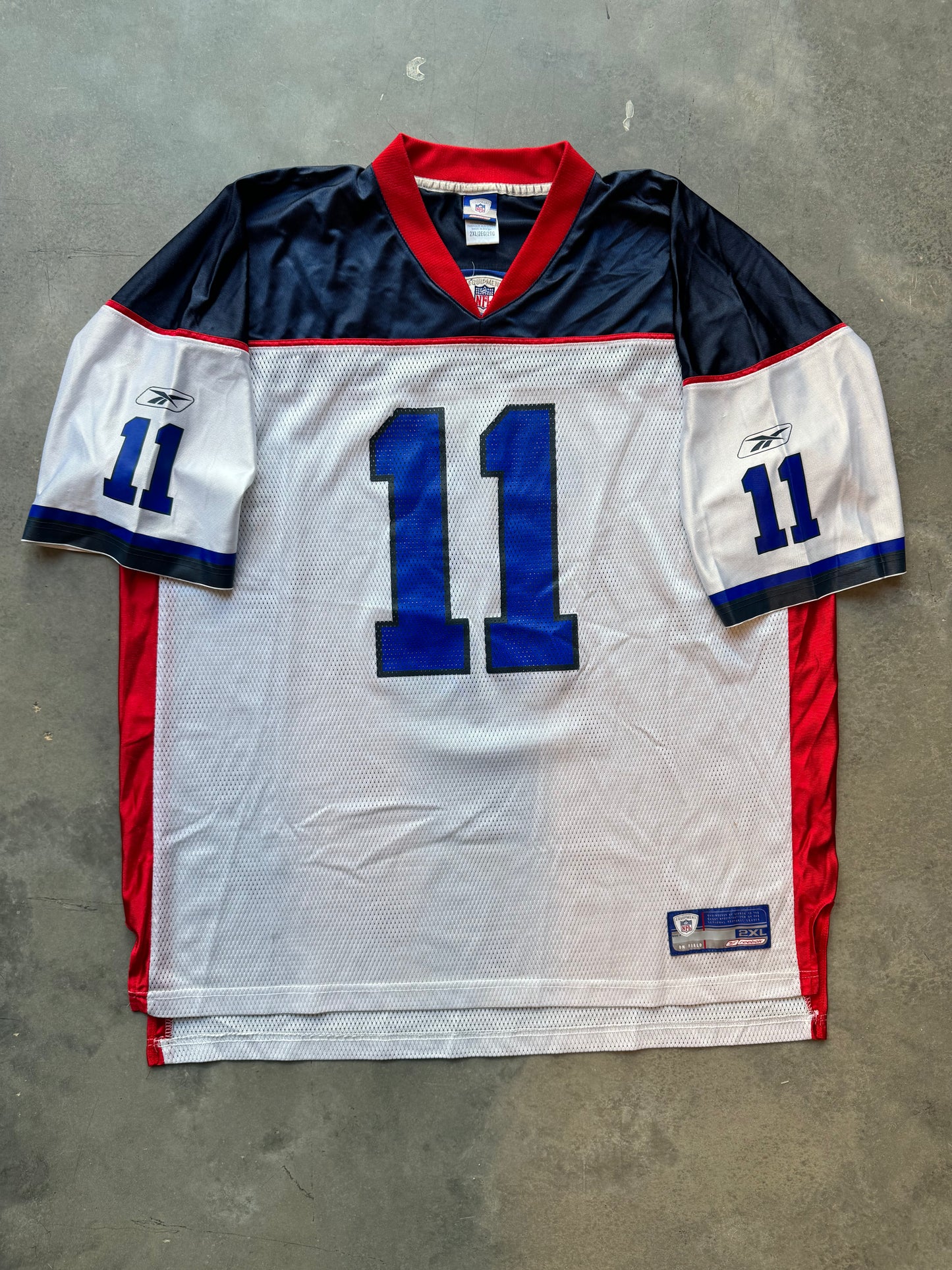 00’s Buffalo Bills Drew Bledsoe Vintage White Reebok NFL Jersey (XXL)