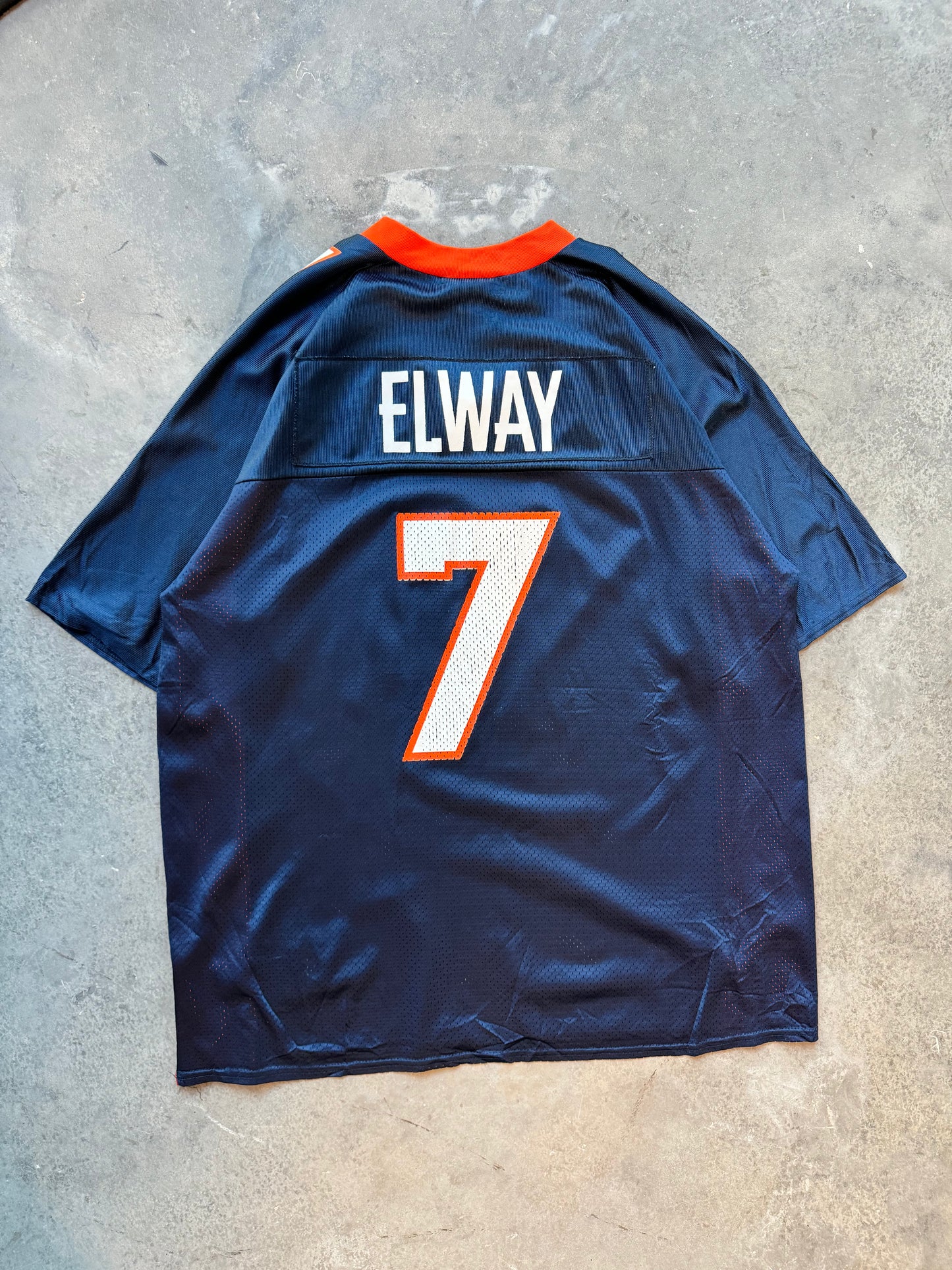 1998 Denver Broncos John Elway Vintage Navy Blue Logo Athletic NFL Jersey (XL)