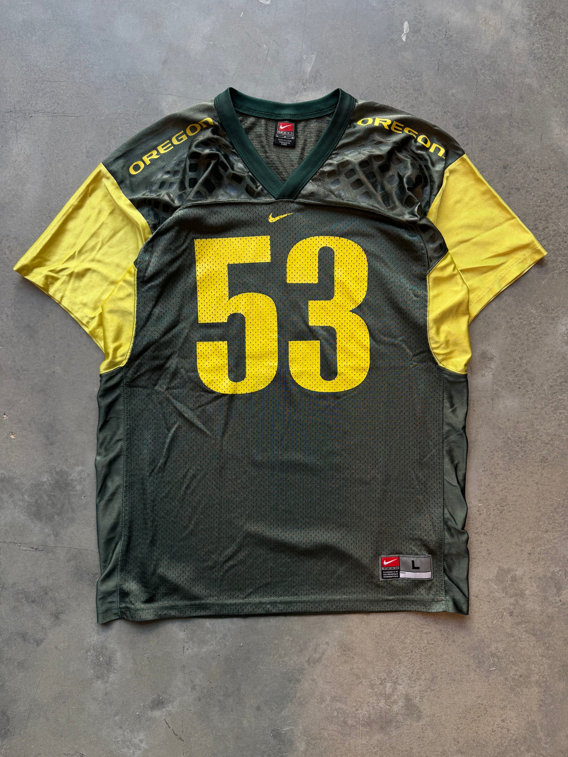 oregon ducks gear 00's Oregon Ducks Ed Dixon Vintage Nike College Football Jersey (Large – Locker Room CLT