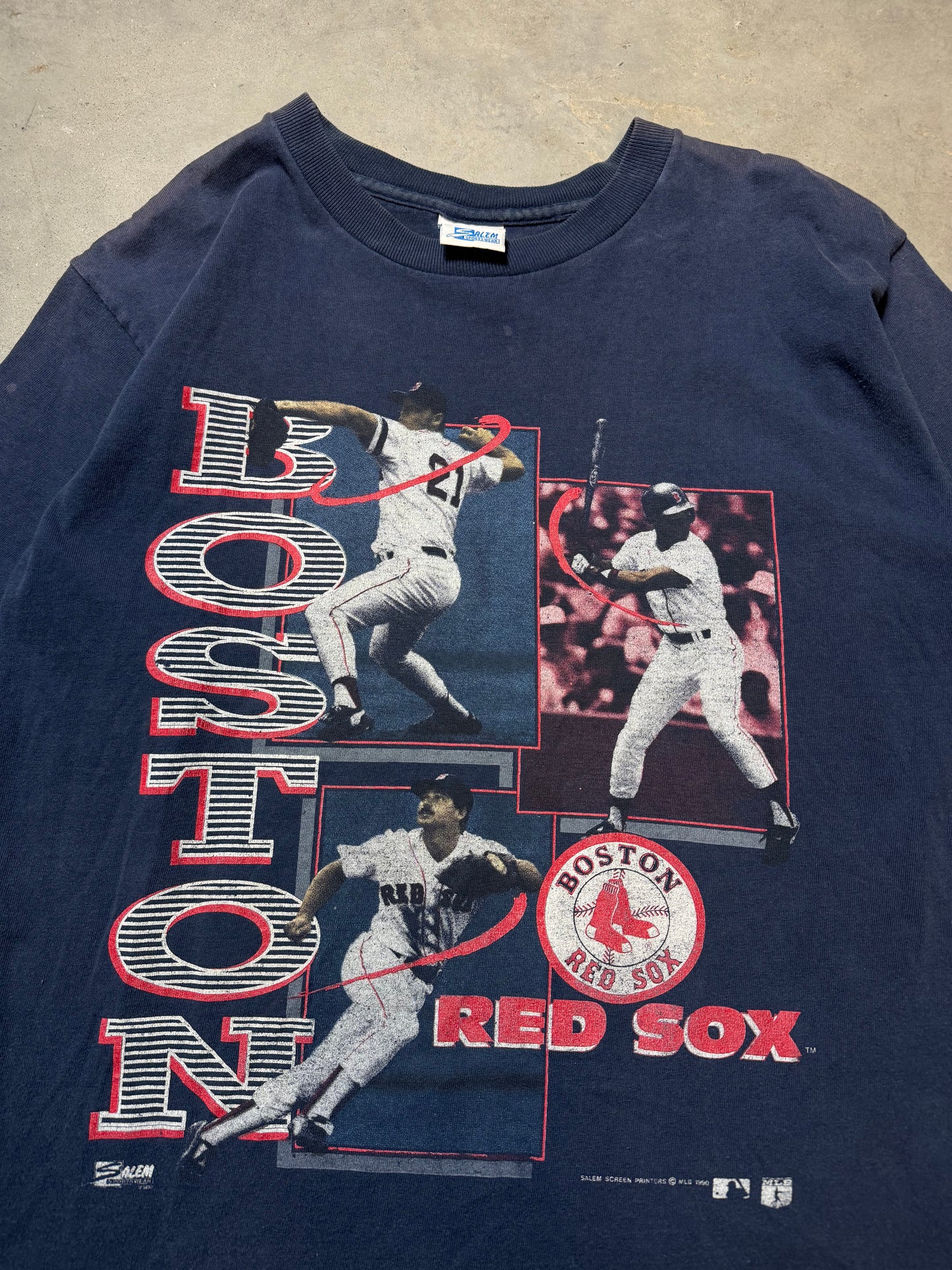 1990 Boston Red Sox Vintage Salem Sportswear MLB Tee (Small)