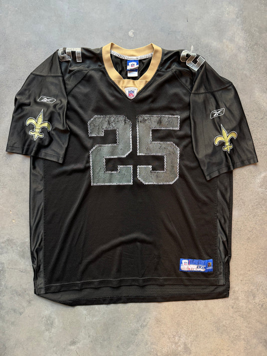 00’s New Orleans Saints Reggie Bush Vintage Black Reebok NFL Jersey (XXL)