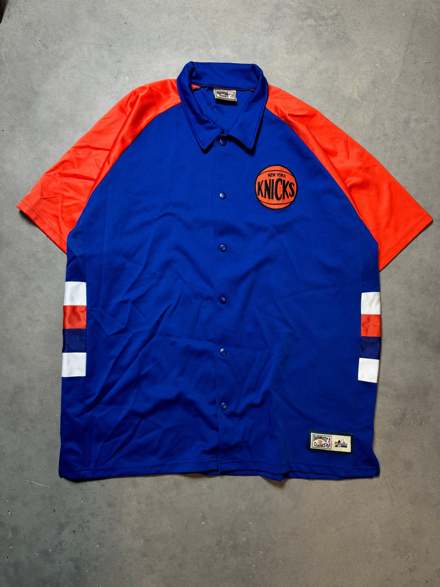 00’s New York Knicks Vintage Majestic Throwback Warm Up Jacket (XXL)